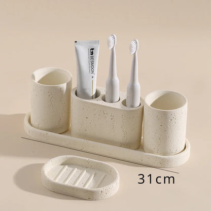 Bathroom Lotion Bottle Toothbrush Holder Tray Toiletry European Home Bathroom Products Hotel Electric Toothbrush Shelf