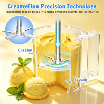 11 in 1 Ice Cream Maker with Recipe, Mix-in & Re-spin for Creamy Texture | 3 Pints Diary Free Keto-Friendly Frozen Dessert Machine, Frozen Treat, Yogurt, Sorbet, Gelato, Smoothie Bowls