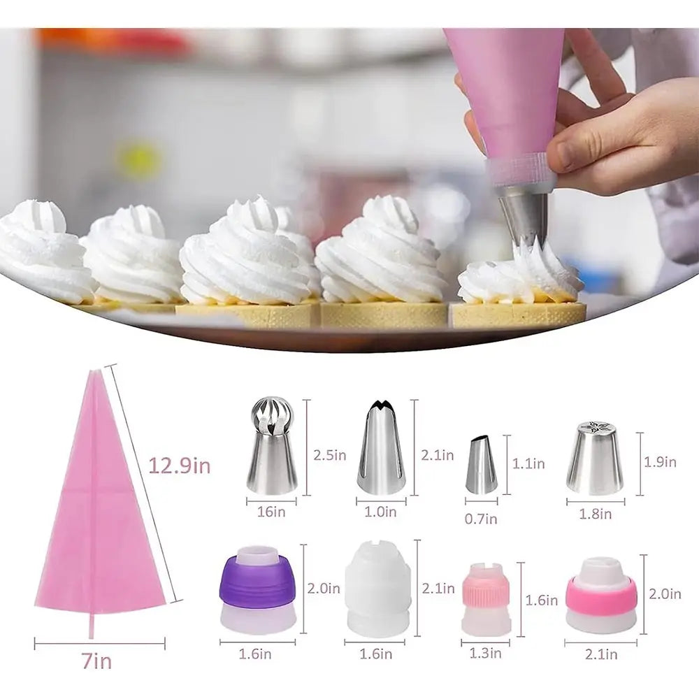 359pcs Cake Decorating Baking Supplies Set, with 66 Tip Baking Set, Piping Bags and Beginner Set, Baking Tools, Cupcake Decorati