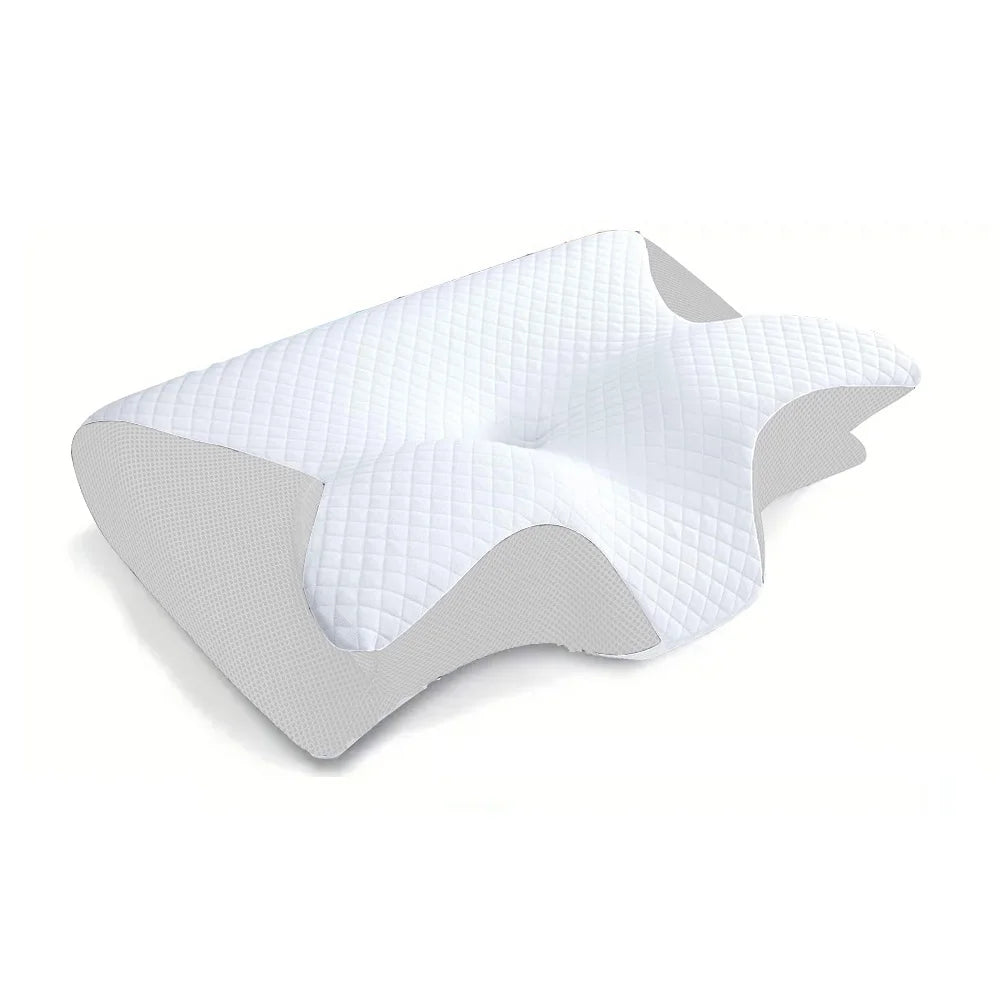 1pc Memory Foam Cervical Pillow, 2 in 1 Ergonomic Contour Orthopedic Pillow for Neck Pain, Contoured Support Pillows