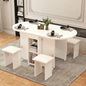 Folding Dining Table Set 4 Chairs Italian Nordic Luxury Dining Table Decorate Simple Mesas Y Sillas De Comedor Kitchen Furniture
