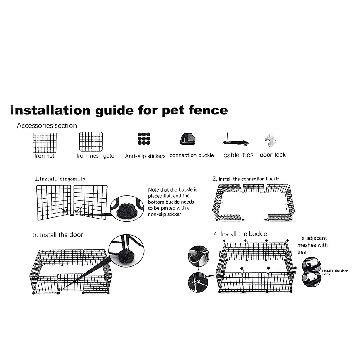 Small Pet Enclosure, Dog Maternity Isolation Pen, Indoor Small Pet Protective Fence, Diy-Assembled Dog House