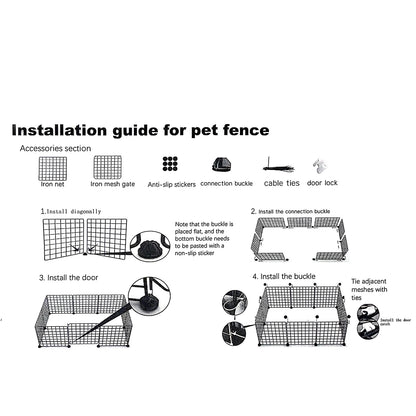 Small Pet Enclosure, Dog Maternity Isolation Pen, Indoor Small Pet Protective Fence, Diy-Assembled Dog House