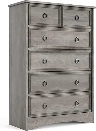 Modern 6 Drawer Chests of Drawers,, 44.33" Tall
