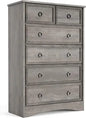 Modern 6 Drawer Chests of Drawers,, 44.33" Tall