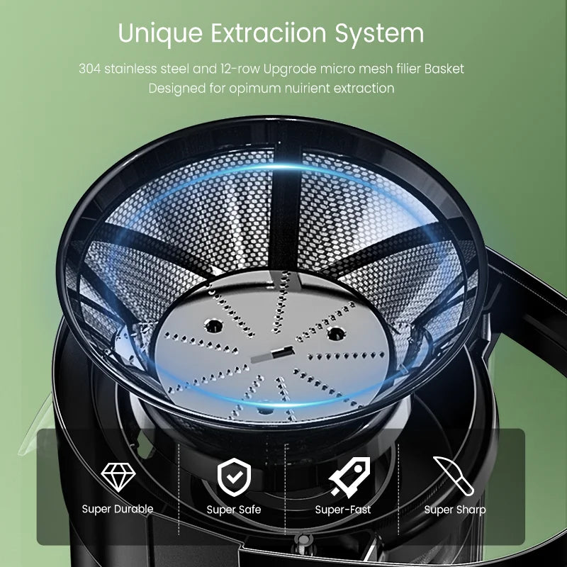 300W Centrifugal Juicer Machine Electric Citrus Juicer Extractor Machine Fruit Veg Blender  Automatic Pulp Ejection