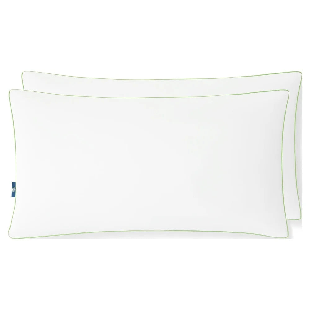 King Bed Pillows 2 Pack Antimicrobial Hypoallergenic Firm Support 1.5 Inch Gusset Allergy Smart Machine Washableantimicrobial