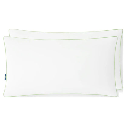 King Bed Pillows 2 Pack Antimicrobial Hypoallergenic Firm Support 1.5 Inch Gusset Allergy Smart Machine Washableantimicrobial