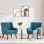 Button Tufted Accent Chairs Set of 2 Upholstered Reading Living Room Chair Mid Century Modern Chair with Linen Fabric Club Chair