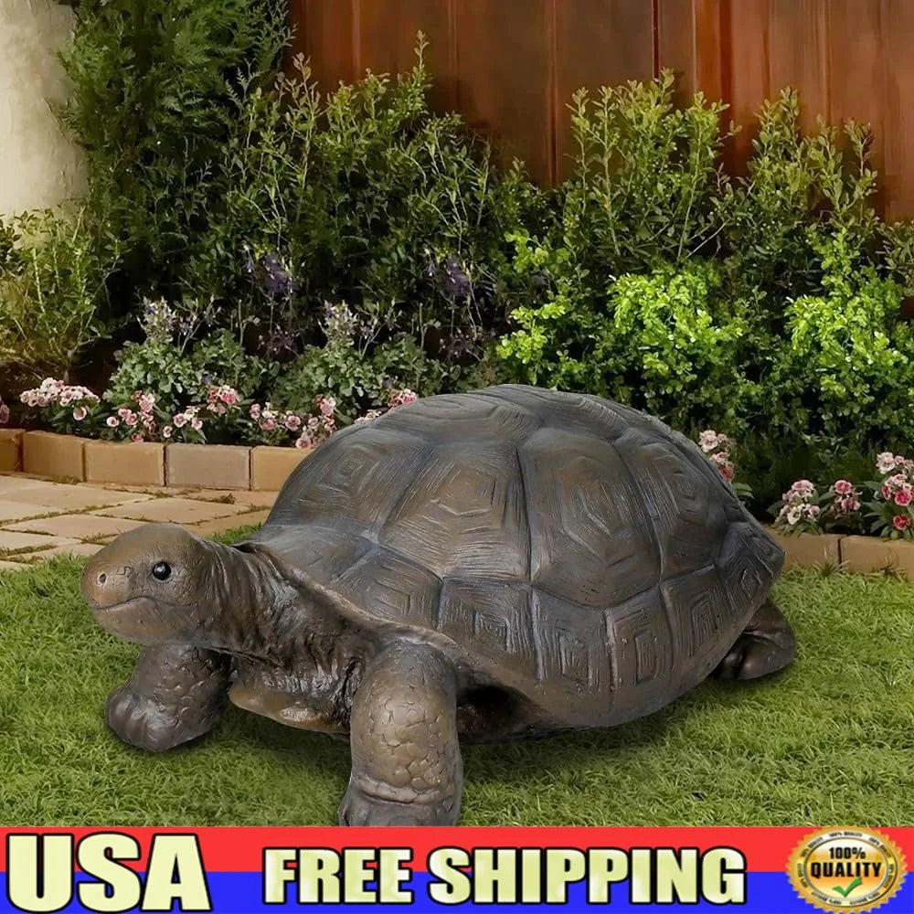 Turtle Statues Garden Outdoor Decor Fiber Reinforced Concrete Lawn Sculptures Charming Tortoise Figurines Whimsical Yard