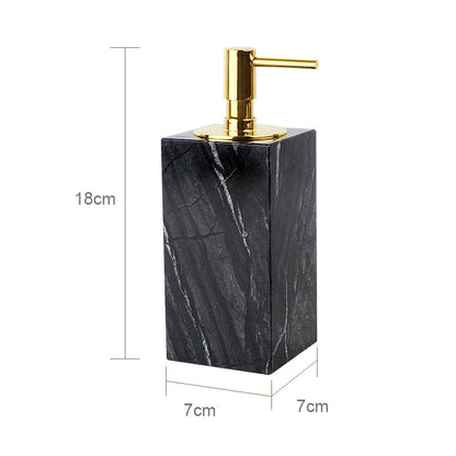 Tree Black Natural Marble Set for Bathroom Luxury Toothbrush Holder Soap Dispenser Soap Dish Tray Bathroom Accessories Sets