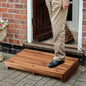 NEW!Acacia Wood High Riser Step Stool with Non-Slip Pads Wooden Mobility Stepping Stools for Handicap, Bed, Bathroom