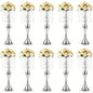 2/10 Pieces 21.3 Inch High Crystal Flower Stand, Wedding Centerpiece Crystal Flower Metal Vase, Christmas Halloween Decoration