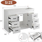 36" Luxurious Bathroom Vanity with White Stone Countertop and Rectangle Sink and Back Splash,2 Soft Closing Doors & 3 Full