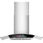 30/36 inch Wall Mount Range Hood Tempered Glass 900 CFM, Voice/Gesture/Touch Control, Stainless Steel Kitchen Hood Vent