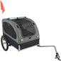 88 lbs Dog Bike Trailer Pet Cart Bicycle Carrier with Wheels Coupler Reflectors Flag Collapsible to Store for Dogs