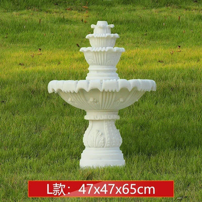 Outdoor garden, fish pond, water feature, courtyard floor-to-ceiling decoration Large European-style flowing water fountain,