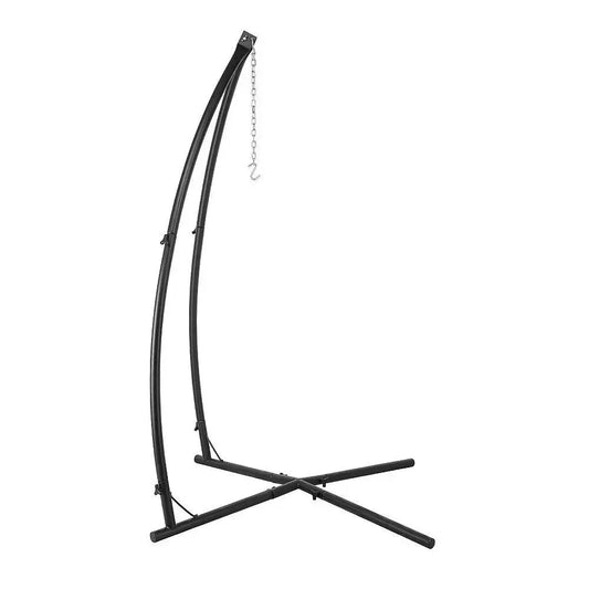 330 Lbs Heavy Duty Metal Hanging Chair Hammock C-Stand Outdoor Patio Balcony Swing Stand Base for Chair,Porch Swing, 360°