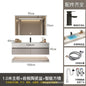 Modern Floating Vanity Bathroom Slate Integrated Basin Wall Mounted Bathroom Storage Cabinet Single Set Bathroom Vanity Sink Set