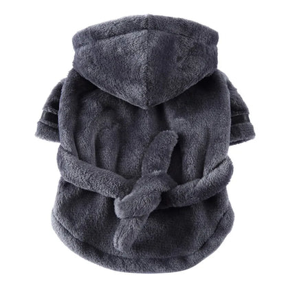 Pet Dog Bathrobe with Hooded Dog Pajamas Sleeping Clothes Soft Pet Bath Drying Towel Clothes For Puppy Dogs Cats