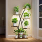 7 Tiered Indoor Plant Stand with Grow Lights Tree-Shaped Plant Shelf Multiple Plants Sturdy Structure Easy Assembly 42" Metal