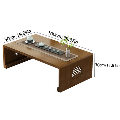 Foldable coffee table, Japanese-style low table, no assembly required, suitable for sitting on the floor, a low tatami table.