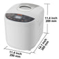 2/3 LB Bread Maker 15-in-1 Dough Machine Nonstick Ceramic Pan Automatic Bread maker with Gluten Free Setting