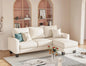 L-Shaped 3-Seater Sofa - Convertible Chaise Corduroy Couch for Small Spaces