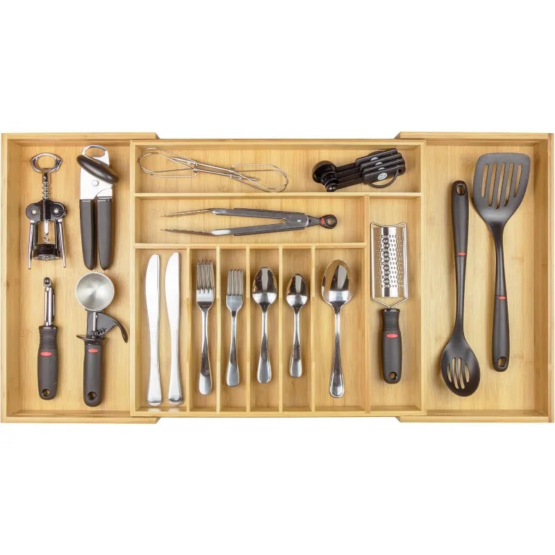 Expandable Silverware, Flatware and Utensil Organizer for Kitchen Drawers