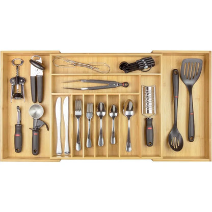 Expandable Silverware, Flatware and Utensil Organizer for Kitchen Drawers