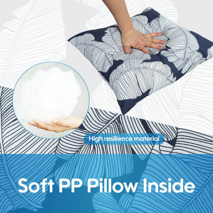 2 Pack Outdoor Throw Pillows, Waterproof & Fade-Resistant Patio Cushions for Garden, Porch, Poolside Furniture - Soft