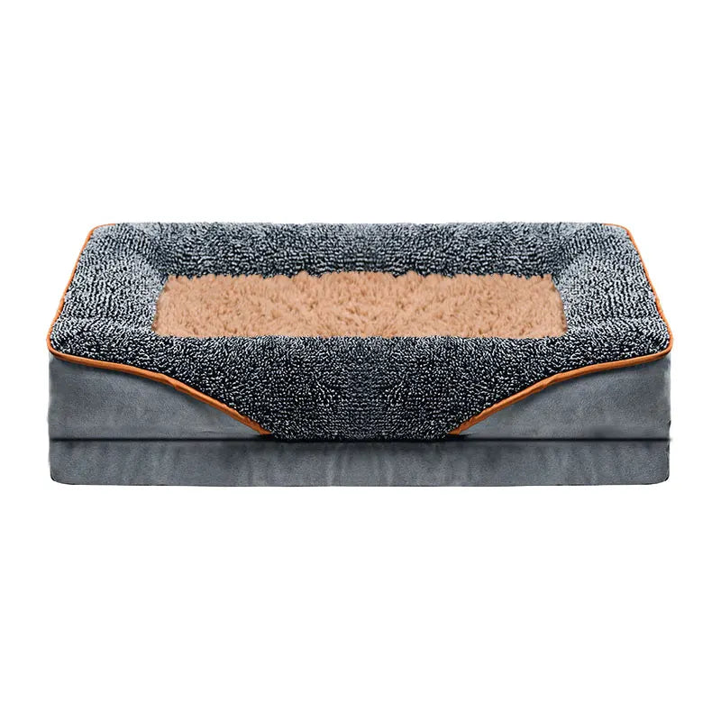 An oversized dog bed removable washable for all seasons, pet bed sofa, comfortable and soft cat sofa bed with raised edges,