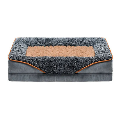 An oversized dog bed removable washable for all seasons, pet bed sofa, comfortable and soft cat sofa bed with raised edges,
