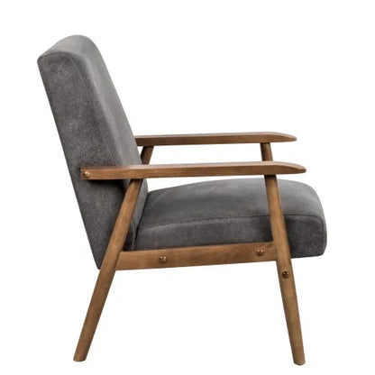 25.38-inch wide armchair, living room chair, leisure chair, gray, classic modern style