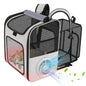 Backpack Carrier with Builtin Cooling Fan amp Heating Pad, Expandable Cat Carrier Backpack for Cats and Small Dogs, Ventilated T