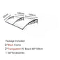 Door Window Awning Big Size PC Board Cover Outdoor Patio Canopy Sun Shelter Window Eaves Rain Cover Awning Aluminum Pergola
