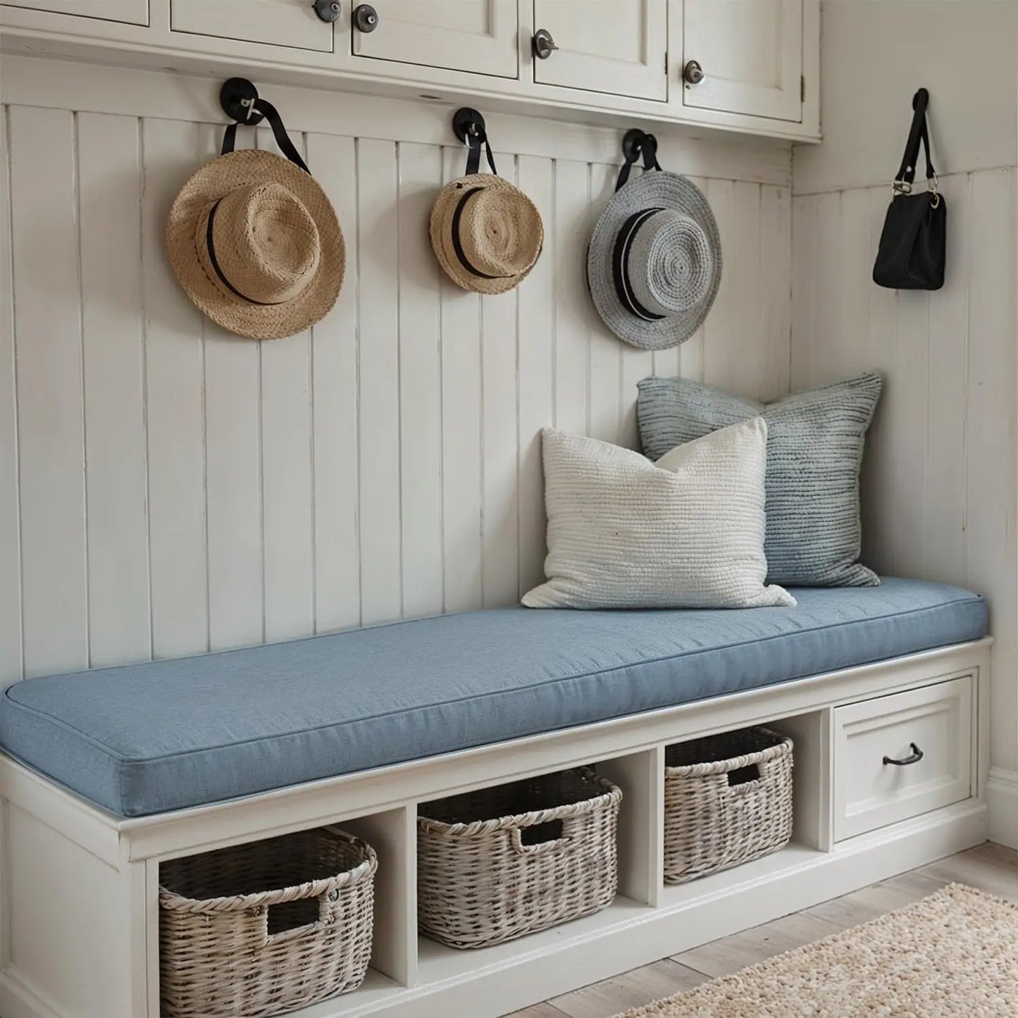 Double Piping Custom Long Bench Cushions Chair Seat Sofa Pillow Bay Window Decorative Cushion for Sofa Garden Bench Seat Swing