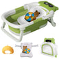 Eco-friendly Baby Bath with Temperature Indicator,Foldable Baby Bathtub for Newborn Baby