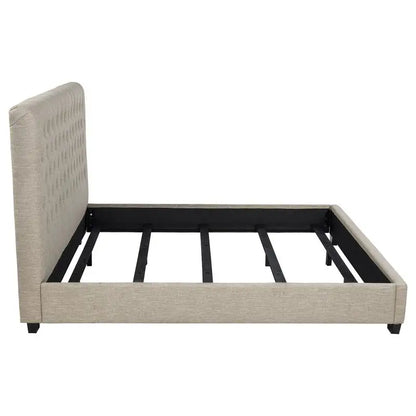 Copper Oatmeal Upholstered Eastern King Bed Frame