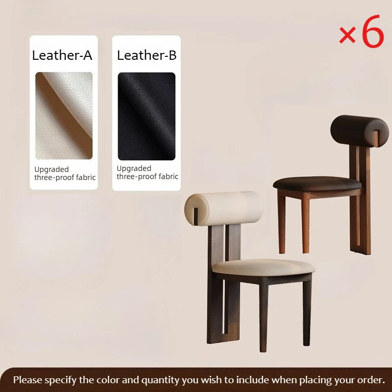 Nordic Solid Wood Dining Chairs, French Retro Style Dining Chairs, Comfortable Fabric Creative Hippo Dining Chairs