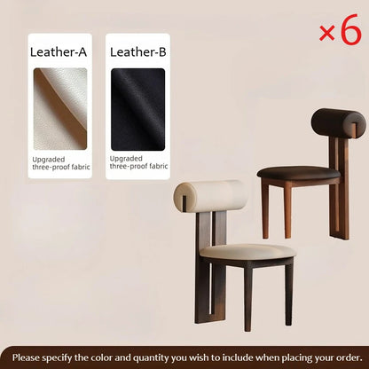Nordic Solid Wood Dining Chairs, French Retro Style Dining Chairs, Comfortable Fabric Creative Hippo Dining Chairs