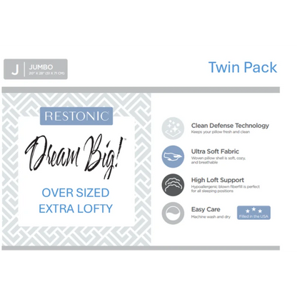 Dream Big Twin Pack Bed Pillows