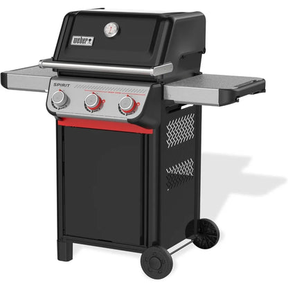 Outdoor Propane Gas Grill with 3 Burners and 2 Boost Burners Black Porcelain Enameled Cast Iron Grates