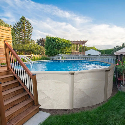 Patio Swings-Phoenix 18x52 Round Steel Frame Above Ground Swimming Pool Without Liner-Best Promotion