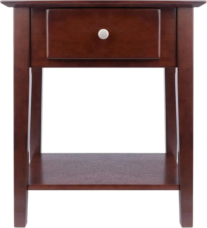 Wood Shaker Accent Table, Antique Walnut