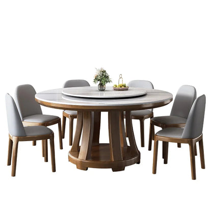 Marble Round Dining Table Nordic Luxury Style Minimalist Modern Dining Table Legs Space Savers