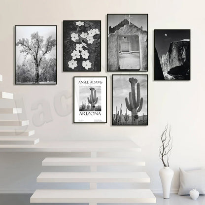 Ansel Adams Lithograph, Teton and Snake Rivers, Dogwood Flowers, Ansel Adams Half Dome, Mountains, Oak Street Landscape Poster,