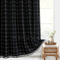 Nordic Jacquard Linen Shower Curtain with Tassels Waterproof Bath Curtains with Hooks for Bathroom Bathtub Bathing Cover