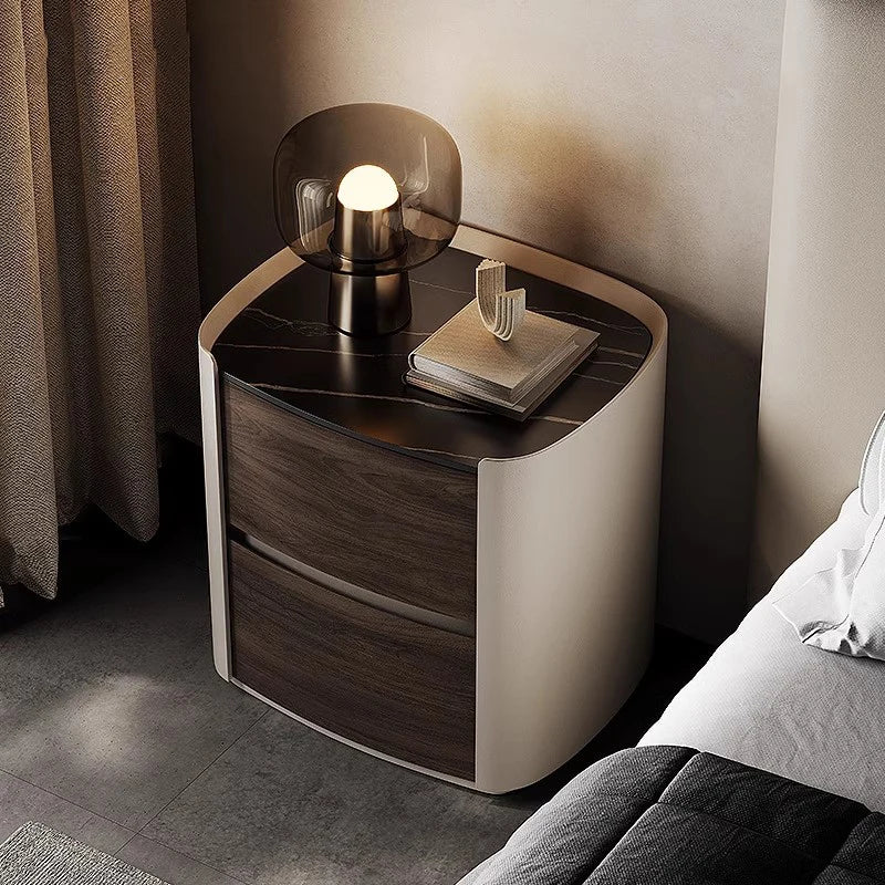 Luxury Simple Night Table Modern Storage Italian Style Nightstand Exquisite Trendy