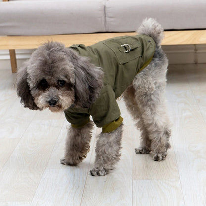 Pet Dog Jacket With Harness Winter Heavy Hiking Coat Dog Warm Hoodie Vest Windproof Outdoor Jacket For Small Medium Large Dog